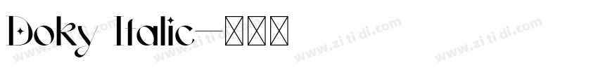 Doky Italic字体转换 Doky Italic字体转换